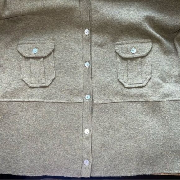Soft Surroundings Green Button Front Cardigan With Pockets Womens Size Medium - Picture 4 of 13